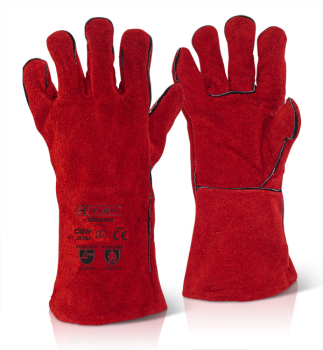 Welders Gauntlet Red/Leather Welders Gauntlet Red/Leather